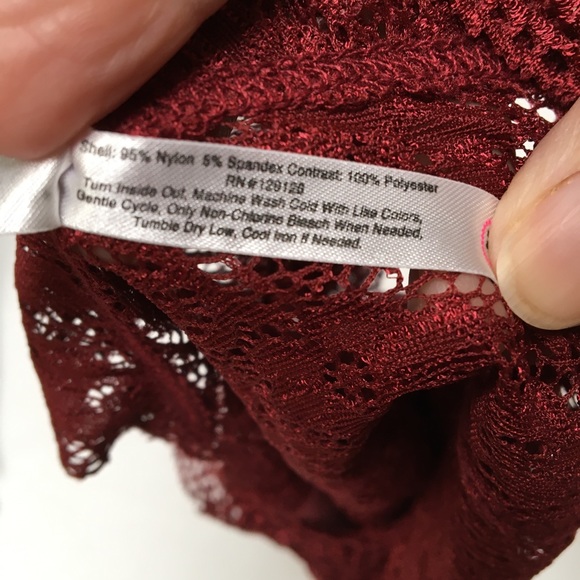 Always Indigo by Nordstrom cranberry bralette M - Picture 4 of 4